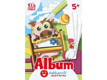 Sabbiarelli - Album Kolorowanka do Malowania Piaskiem Zwierzęta Gospodarcze