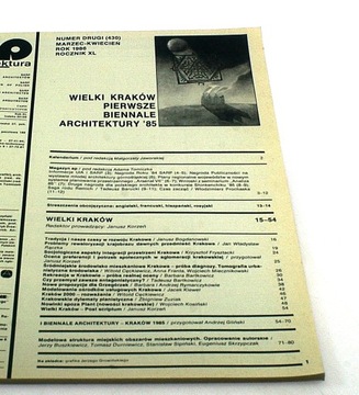 АРХИТЕКТУРА 2/1986 КРАКОВ НОВА ХУТА UJ