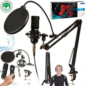 MIKROFON STUDYJNY USB JACK BLOW POJEMNOŚCIOWY STATYW Biurkowy do Nagrywania