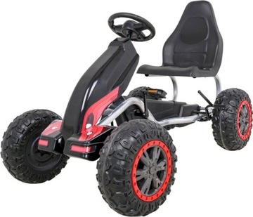 GOKART С ПЕДАЛЯМИ, БОЛЬШИМИ КОЛЕСАМИ EVA, ТОРМОЗОМ OBC. 100 кг