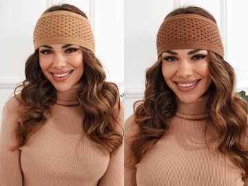 OPASKA DAMSKA NA GŁOWĘ USZY NAUSZNIKI TURBAN CZAPKA CIEPŁA SZEROKA KOLORY