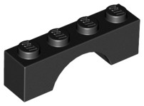 LEGO - Łuk, mostek 1x4 (3659) czarny 2szt