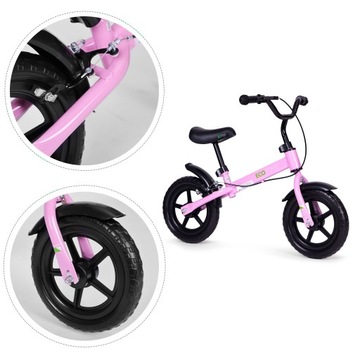 Беговел с тормозом детский, колеса EVA ECOTOYS, розовый