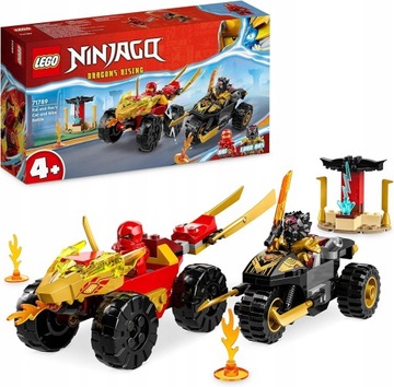LEGO NINJAGO Bitwa samochodowo-motocyklowa między Kaiem a Rasem 71789