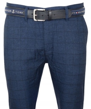 БРЮКИ ИЗ ТКАНИ В КЛЕТКУ СИНЕГО цвета W37