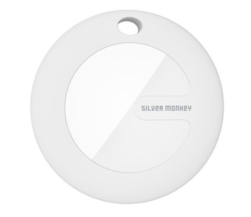 Локатор Silver Monkey TAG + черный брелок в чехле Iphone Mac