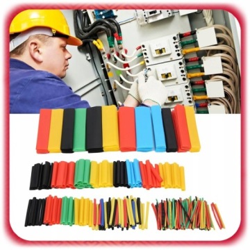 НАБОР 328 ШТ. ТЕРМОУСАДОЧНАЯ ГИЛЬЗА ИЗОЛЯЦИЯ КАБЕЛЬНЫХ ПРОВОД, ЦВЕТНАЯ