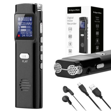 Digitální diktafon 8GB Oled Kruger&Matz pro odposlech