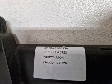 KIA PRO CEED PROCEED II 2 1.6 CRDI VENTILÁTOR CHLADIČŮ POUZDRO