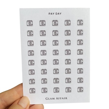 PAY DAY, WYPŁATA naklejki minimalistyczne