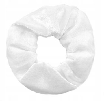 GUMKA DO WŁOSÓW DUŻA AKSAMITKA SCRUNCHIES BIAŁA
