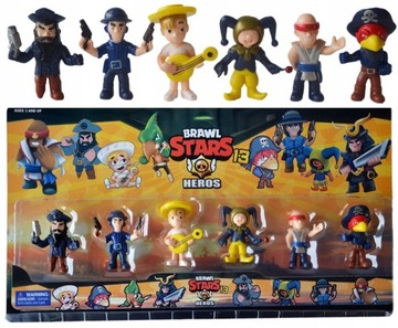 ZESTAW 6 FIGUREK FIGURKI GRA BRAWL STARS SUPER PREZENT