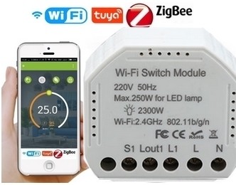 КНОПОЧНЫЙ ПЕРЕКЛЮЧАТЕЛЬ 1-КАНАЛЬНЫЙ WIFI ЦЕПЬ TUYA