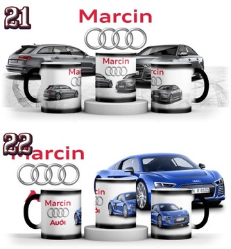ВОЛШЕБНАЯ КРУЖКА AUDI + ИМЯ + КАРТОН