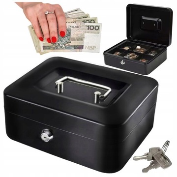 METALOWA KASETKA NA PIENIĄDZE SEJF