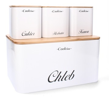 Эмалированная хлебница с бамбуковой крышкой. Контейнеры.