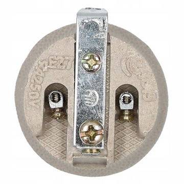 ФИТИНГ, КЕРАМИЧЕСКИЙ СВЕТИЛЬНИК, ЛАМПА E27 С ПЛАСТИНКОЙ