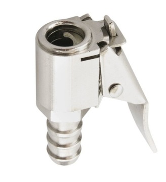 Końcówka do pompowania powietrza kół opon na wąż 8mm metalowa z zatrzaskiem