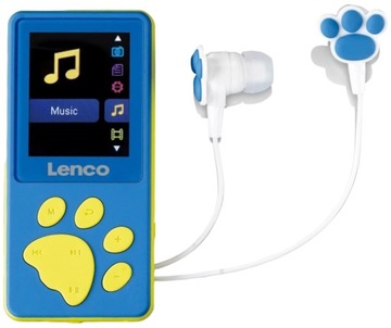 LENCO ODTWARZACZ MP4 MP3 DLA DZIECI 8GB DYKTAFON +SŁUCHAWKI 3 ROZMIARY BLUE