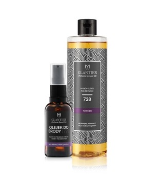 Zestaw Glantier Olejek do brody 30ml 728 + Olejek pod Prysznic 400ml 728