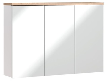 BIAŁA SZAFKA ŁAZIENKOWA Z LUSTREM 100 CM