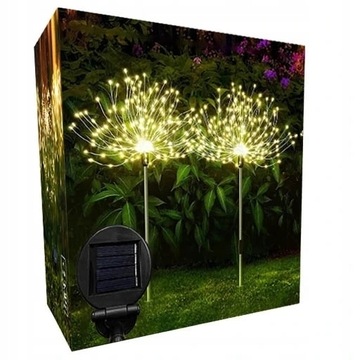 2X LAMPA SOLARNA LED drzewko dmuchawiec fajerwerki