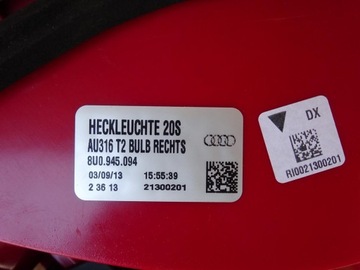 AUDI Q3 8U 11-18 SVĚTLO ZADNÍ PRAVÁ 8U0945094