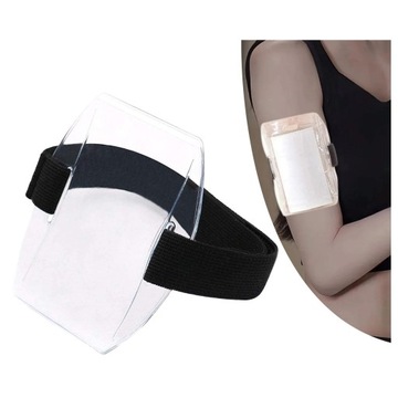 Bransoletka Etui na dowód osobisty, Etui na ramię ID, Przezroczysta