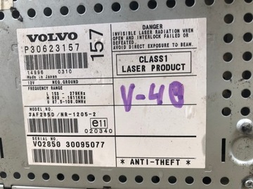 RÁDIO NAVIGACE HU-1205 VOLVO S40 V40 2000-2004