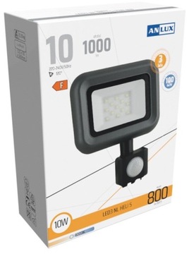 Halogen biały neutralny Anlux 1000 lm 10 W + czujnik ruchu