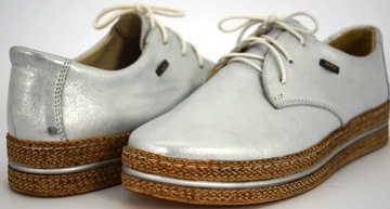 PÓŁBUTY DAMSKIE WIĄZANE WYGODNE PŁASKIE 380 R.40