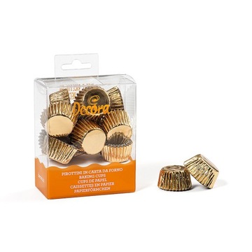 Mini papilotki do muffinek złote 180 szt.