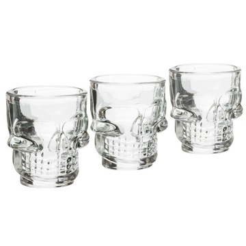 Komplet 3 kieliszków Czaszka 45ml