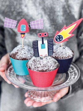 Топперы для украшения торта на день рождения КОСМОС