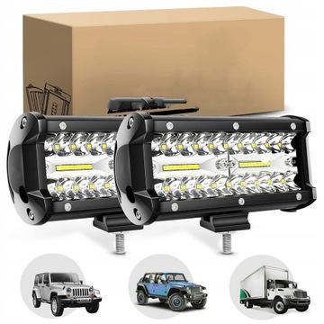 LAMPA 2x ROBOCZA 40 LED HALOGEN 120W 12V 24V IP67