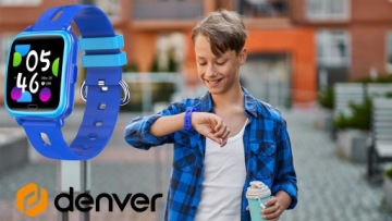 ДЕНВЕРСКИЕ УМНЫЕ ЧАСЫ ДЛЯ ДЕТЕЙ SMS STEPS Синий