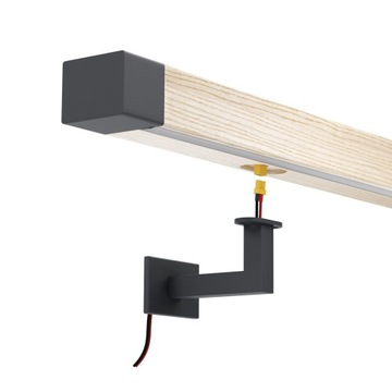 Кронштейн для перил со светодиодным кабель-каналом Alleschody WPP 33 RAL черный