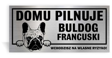 Tabliczka UWAGA PIES DOMU PILNUJE WSZYSTKIE RASY