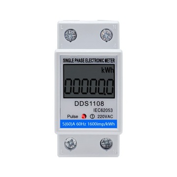 Licznik jednofazowy energii prądu 2P 5(60)A elektroniczny miernik wartości