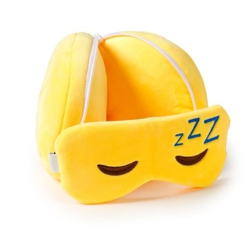 ПЛЮШЕВАЯ ПОДУШКА ДЛЯ ПУТЕШЕСТВИЯ С МАСКОЙ ДЛЯ ГЛАЗ ДЛЯ ПУТЕШЕСТВИЯ SNOOZIE EMOTION SLEEPING