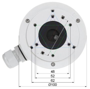 АДАПТЕР МОНТАЖНОЙ КОРОБКИ HIKVISION DS-1280ZJ-XS
