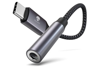 ADAPTER AUDIO TYP C na 3,5MM CHIP DAC STOUCHI KRÓTKI KABELEK NA SŁUCHAWKI