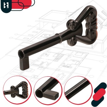 Установите 5x ключ 7 см клавиши плеча ретро плеча медная декоративная мебель