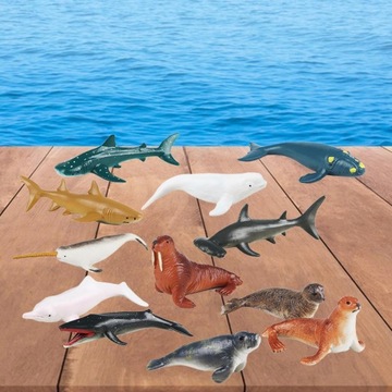 12шт фигурки морских животных игрушки для детского сада сувениры торт Топпер