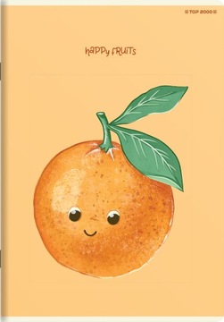 ZESZYT TOP 2000 HAPPY FRUITS A5/32K KRATKA Z MARGINESEM