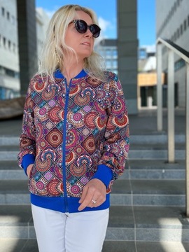 Bomberka FloModo L/XL kolorowa oryginalna bluza bawełna wzory, Mandala