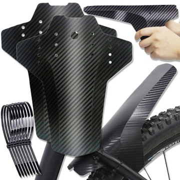 КОМПЛЕКТ ВЕЛОСИПЕДНЫХ КРЫЛЬЕВ ПЕРЕДНЕЕ ЗАДНЕЕ MTB 24 26 28 ДЮЙМОВ ДЛЯ ВЕЛОСИПЕДНОГО КРЫЛА