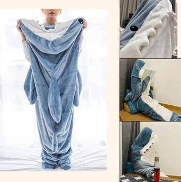 SHARK BLANKET SHARK Пижама Спальный мешок Костюм Синий РАЗМЕР XXL