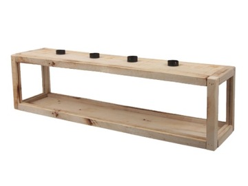 ŚWIECZNIK STOJAK NA ŚWIECZKI ŚWIECE DREWNIANY 60CM