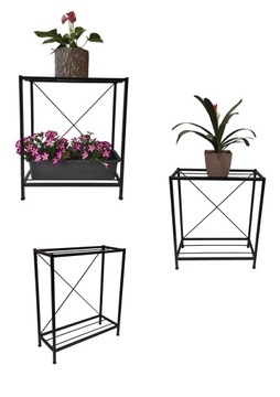 Kwietnik metalowy, stojak na kwiaty ogrodowy